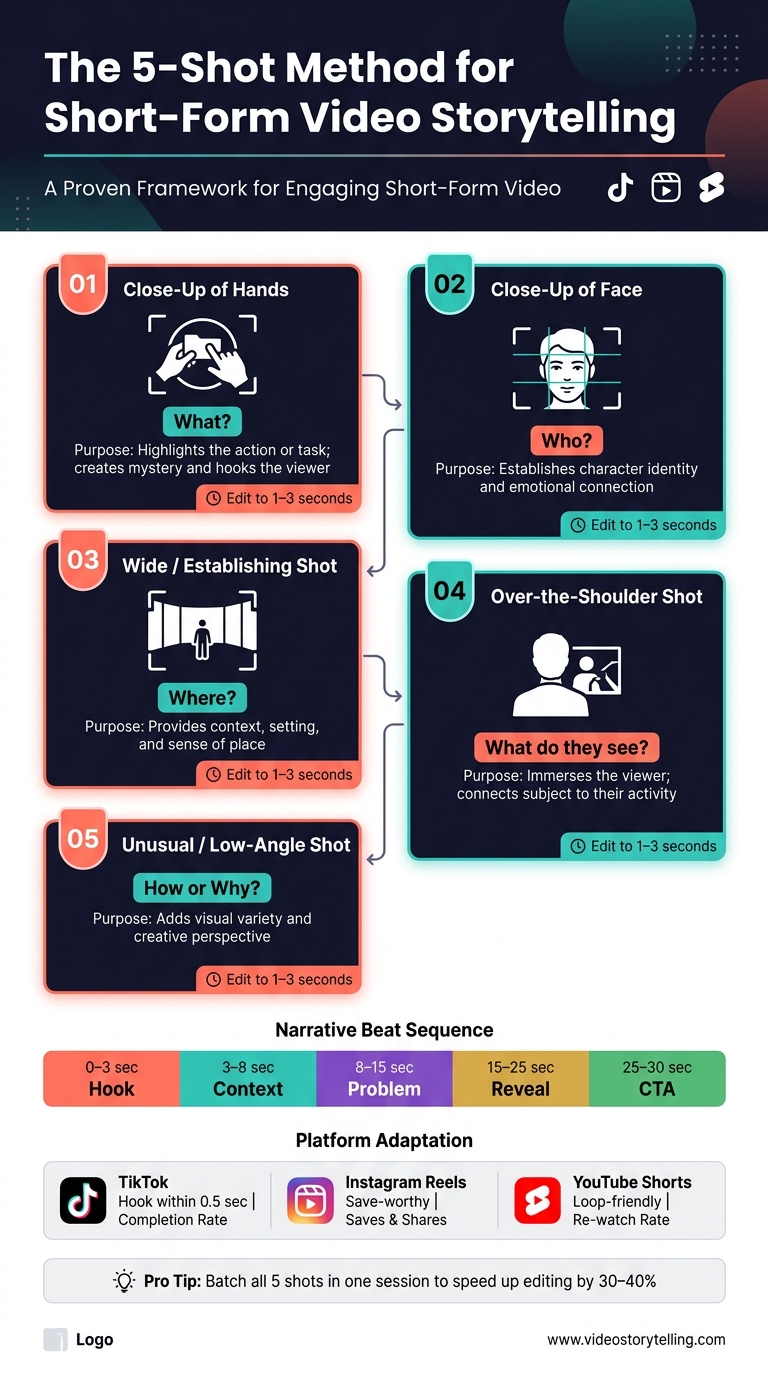 The 5-Shot Method: A Complete Visual Storytelling Framework for Short Videos